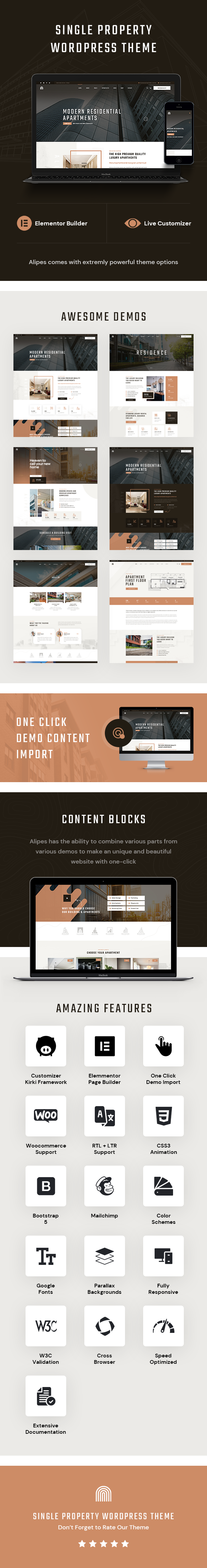 Alipes - Single Property WordPress Theme