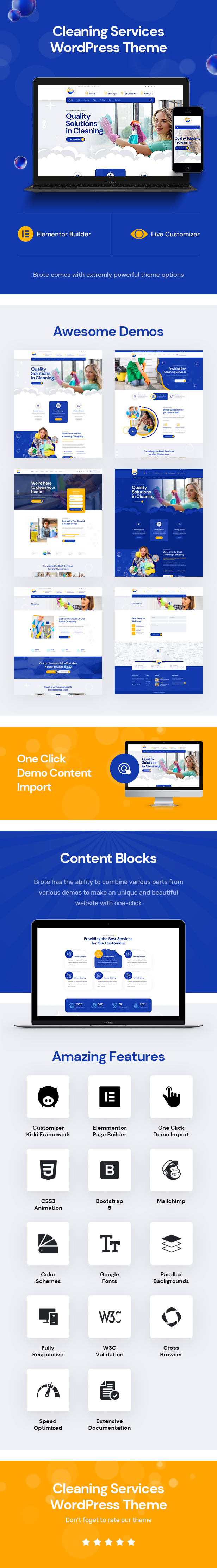 Brote - Cleaning Services WordPress Theme - 1
